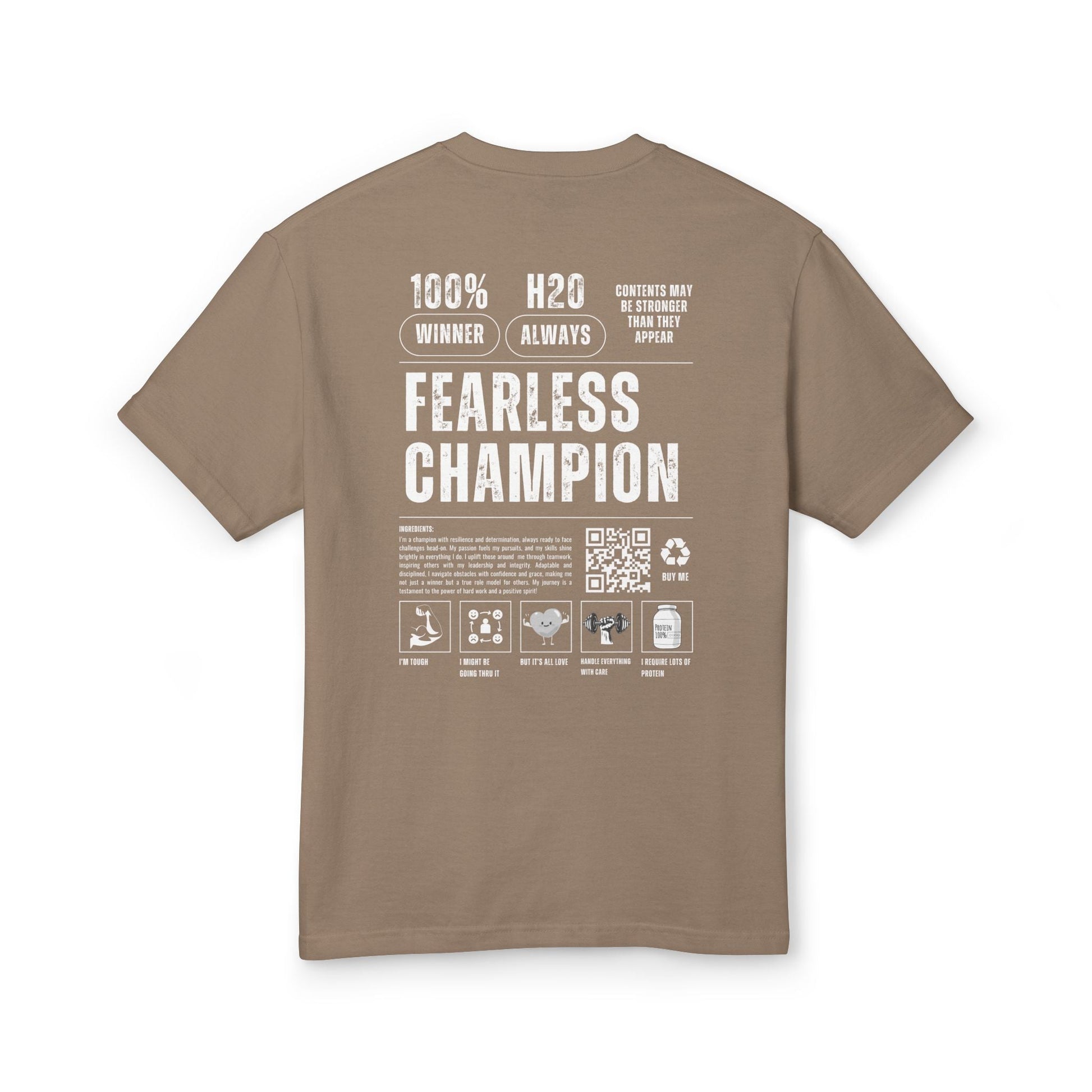 Ingredients of a Fearless Champion Heavy T-Shirt - 3Js Activewear