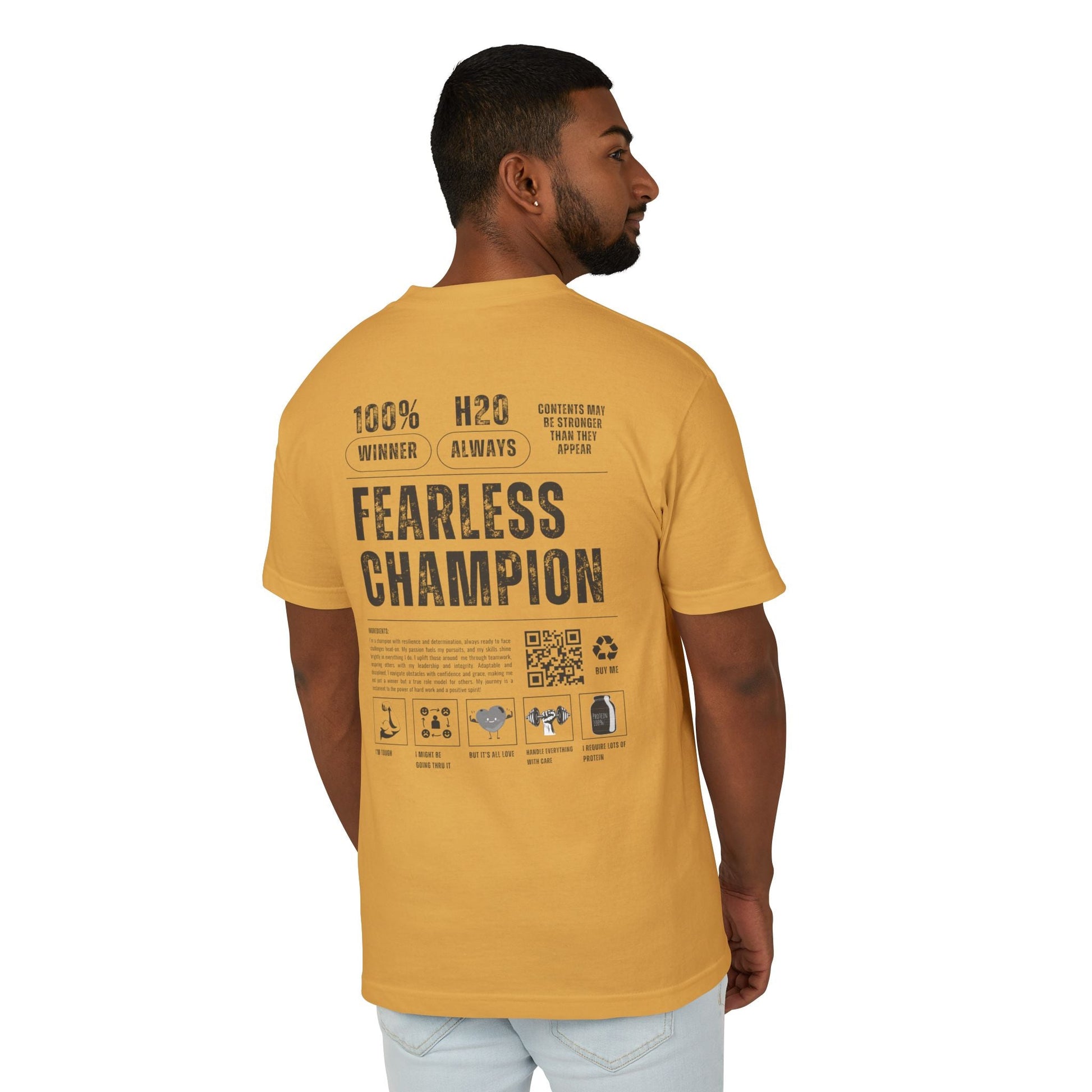 Ingredients of a Fearless Champion Heavy T-Shirt - 3Js Activewear