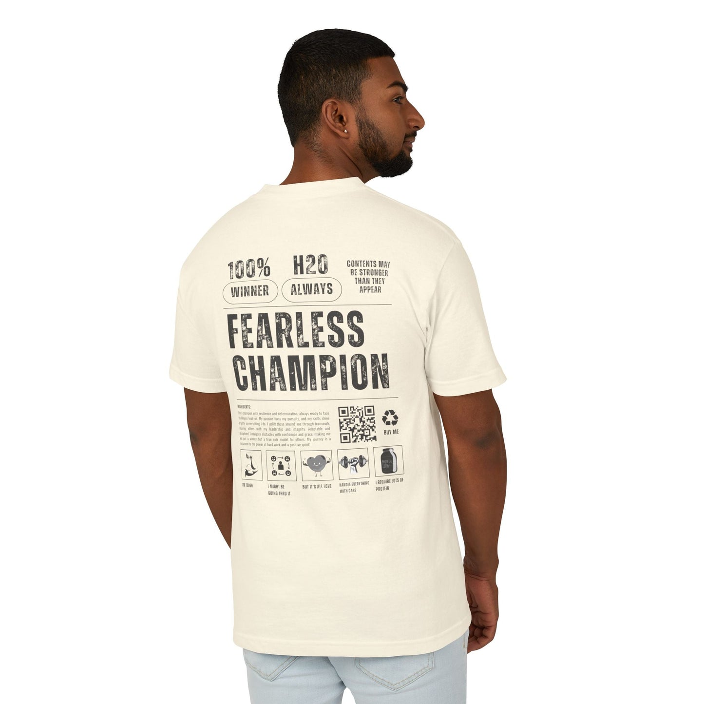 Ingredients of a Fearless Champion Heavy T-Shirt - 3Js Activewear