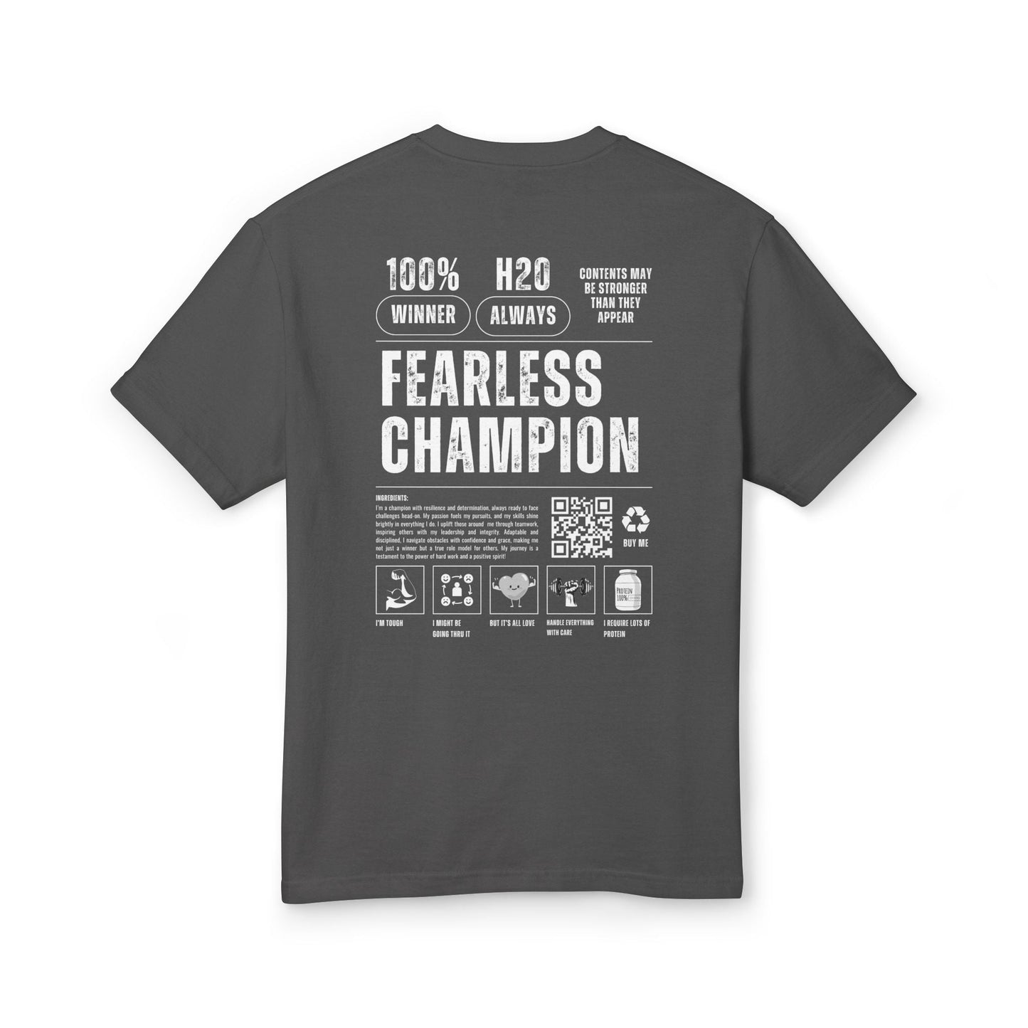 Ingredients of a Fearless Champion Heavy T-Shirt - 3Js Activewear