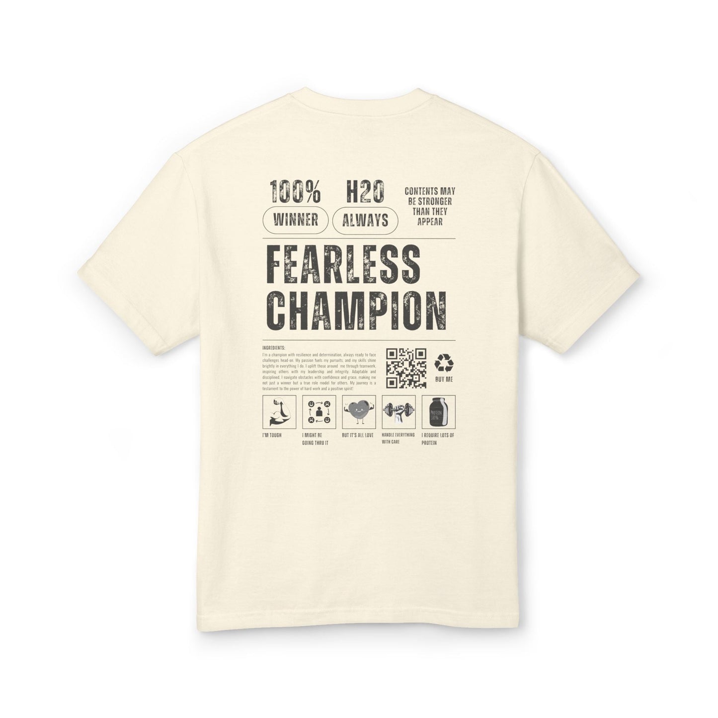 Ingredients of a Fearless Champion Heavy T-Shirt - 3Js Activewear