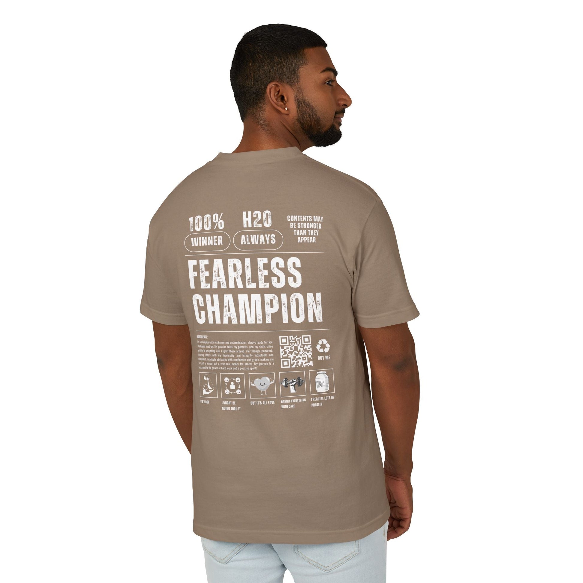 Ingredients of a Fearless Champion Heavy T-Shirt - 3Js Activewear